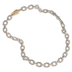 Two Tone
Rhodium Plated
Texture 
Magnetic Closure
Size: 16.75”Long
NWT
BOUTIQUE